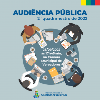 Alterada data da Audiência Pública para apresentação das metas fiscais do 2º quadrimestre de 2022