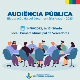 Prefeitura convida população para Audiência Pública acerca da elaboração da LOA para 2023
