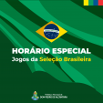 Prefeitura estabelece horário especial de expediente nos dias de jogos da Seleção Brasileira