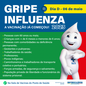 Dom Pedro de Alcântara inicia vacinação contra gripe (influenza)