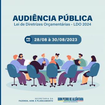 Prefeitura disponibiliza formulário de consulta pública para a elaboração da LDO 2024
